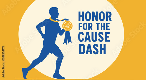Honoring Determination For A Community Dash Event With A Gold Medal Victory Celebration
