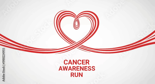 Heart Shape Symbolizing Hope And Unity For Cancer Awareness Run And Charity Events