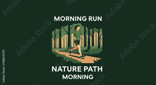 Healthy Lifestyle Concept Depicting a Person Running On a Forest Trail for Fitness