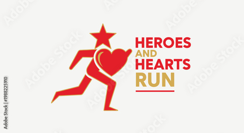 Heart Shaped Runner Symbolizing Courage, Humanity, And The Spirit Of Heroism