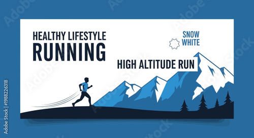 Healthy Lifestyle, Running, High Altitude Run, Snow White Mountains Peak Run Exercise