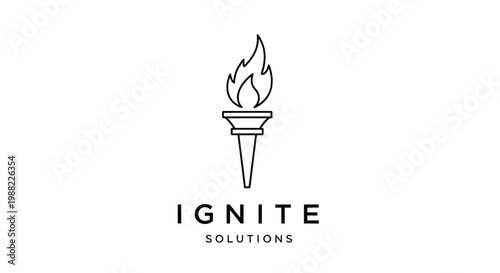 Ignite Solutions Logo With Torch Symbol