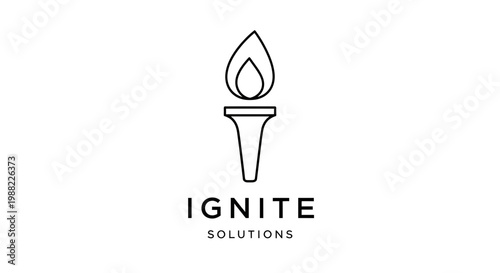 Ignite Solutions Torch Logo Design Inspiration For Innovation