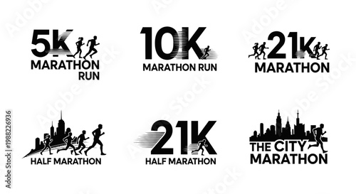 Illustrated Marathon Events: City Races, Distance Runs, and Fitness Goals Achieved