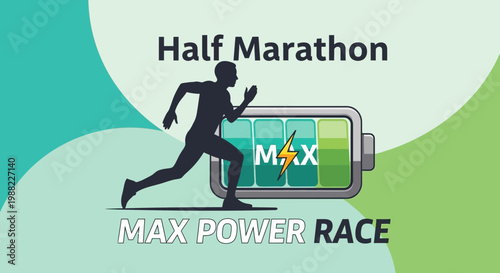 Half Marathon Max Power Race: A Dynamic Visual Depiction Of Endurance and Energy