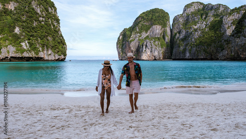 Photos Walking along the pristine shores of Koh Phi Phi in Thailand on a sunny day
