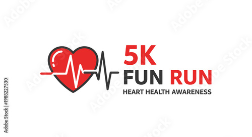 Heart Health 5k Fun Run Event Promoting Awareness And Encouraging Physical Activity