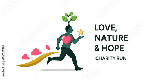 Heartfelt Run, Embracing Nature's Hope, Charity Event for a Better Future
