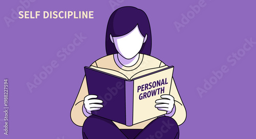 Illustration Depicting Self Discipline And Personal Enhancement Through Knowledge Acquisition