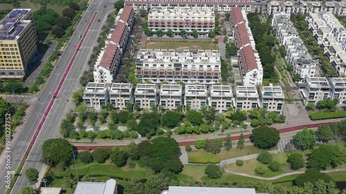 April 4, 2026 4k aerial video of skyline center of New City, Ho Chi Minh City - used to know as Binh Duong Province