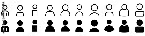 User icon vector set. Profile Illustration sign collection. Account symbol. Avatar logo. Design for web.