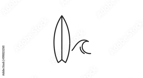 Foto Surfboard riding ocean wave sports.