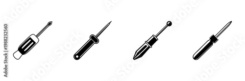 Screwdriver And Soldering Tools In Hand Drawn Style Set. Diy Repair, Electronics Maintenance, And Craftsmanship Doodle Sketch Collection. Isolated Vector Illustration