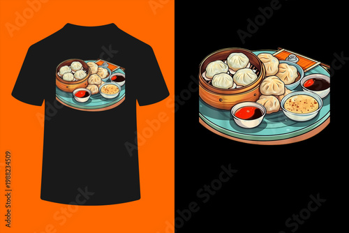 Retro Style Dim Sum T-Shirt
