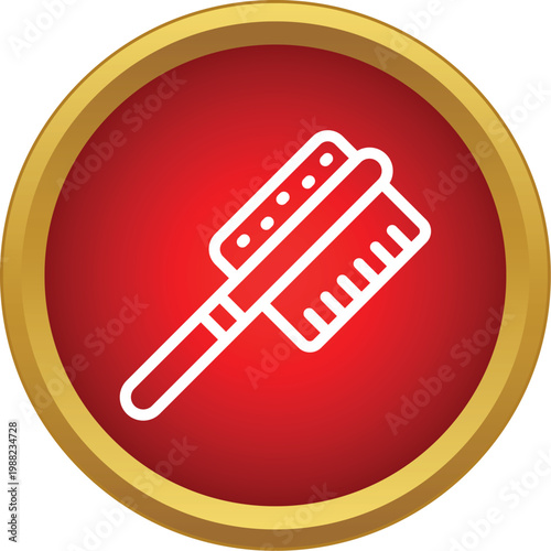 Hand clothes brush symbol for hygiene and removing lint