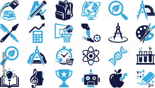 Collection of remote work and online communication technology icons.