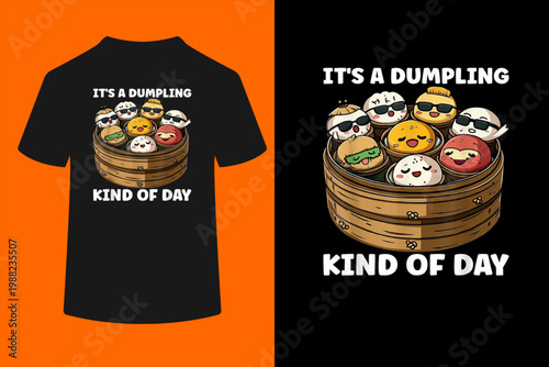Asian Food Lover Dumpling Day Cute Dim Sum T-Shirt
