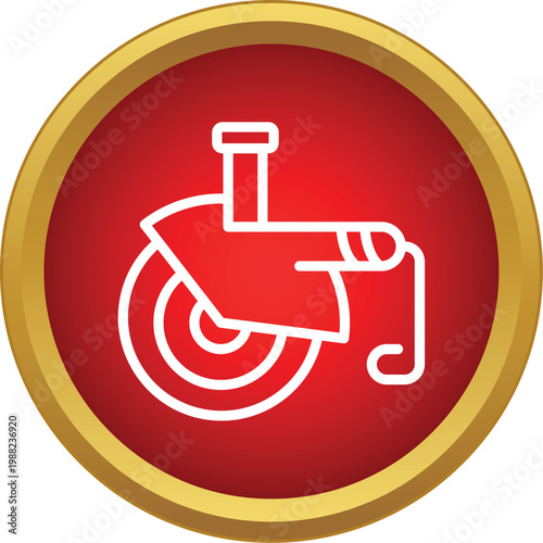 Angle grinder power tool for construction or metalworking icon