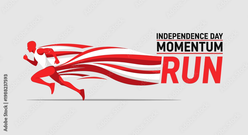 Obraz premium Independence Day Momentum Run: A Dynamic Celebration of Freedom and Movement