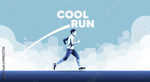 Illustration Of Person Running With