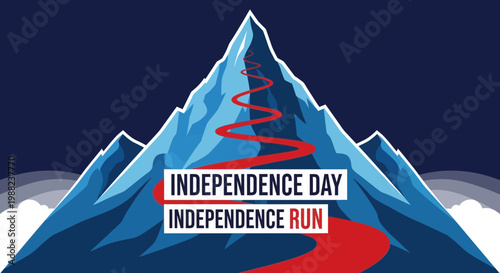 Independence Day Run: A Graphic Depiction Of Freedom And Athletic Perseverance.