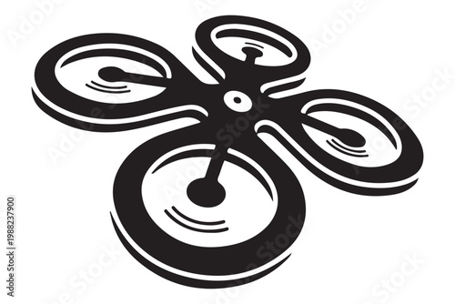 Drone flying illustration
