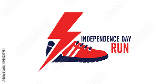 Independence Day Run: A Vibrant Logo Celebrating Freedom and Athletic Endeavor