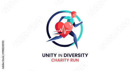 Inclusive Charity Run Symbolizing Vitality And Unity With Dynamic Visuals For All Groups