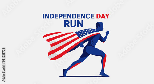 Independence Day Run: Celebrate American Patriotism Through Festive Athleticism Graphics