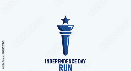 Independence Day Symbol Illustrating a Run, Showing Freedom and Patriotic Event