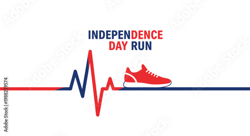 Independence Day Run: Celebrate Freedom With Dynamic Graphic Design and Patriotic Exercise