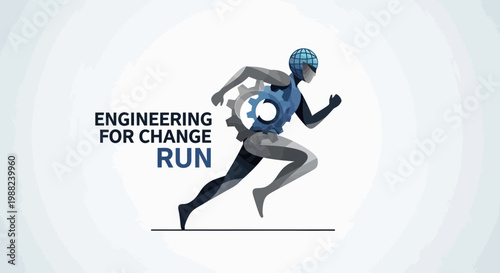 Innovative Engineering Athlete Emblem: Championing Transformation And Technological Advancement