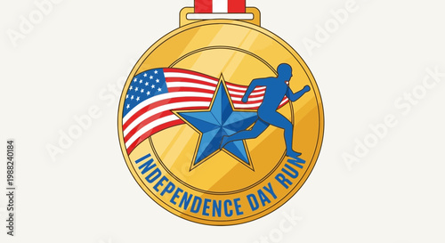 Independence Day Run Medal: Commemorate American Freedom in a Sporting Event