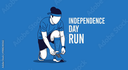Independence Day Run: Preparing to Compete in a Solemn, Patriotic Event of Celebration