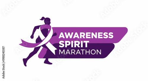 Inspiring Awareness Spirit Marathon Illustration Focused on Resilience and Hopeful Action