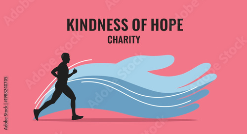 Inspiring Charity Illustration Depicting Kindness, Support, and Hope for the Future