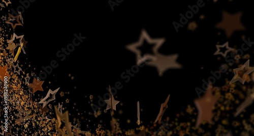 Abstract golden star shapes...