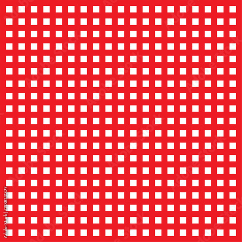 Red grid square pattern background, medium geometric texture, abstract seamless tile design
