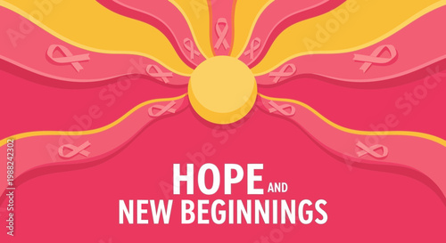 Inspiring Visual Representation of Hope And New Beginnings With Pink Ribbons