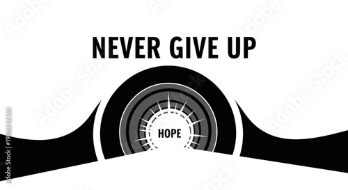 Inspiring Visual Representation Of Hope And Perseverance In Monochrome Design