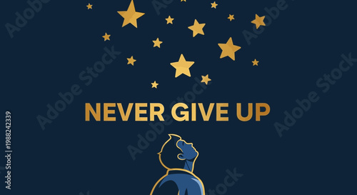 Inspiring Message Depicting Perseverance and The Power Of Resilience Beautifully Rendered