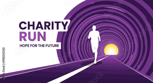 Inspiring Charity Run Visualizing Hope and Progress Toward a Brighter and More Promising Tomorrow