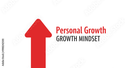Inspiring Visual Representation of Personal Growth and a Positive Growth Mindset Concept