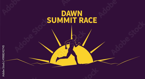 Inspiring Dawn Summit Race Logo Design Representing Endurance and Achieving Goals