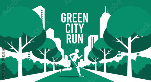 Invigorating Urban Race Through A Lush Green Metropolis Environment In Modern Design