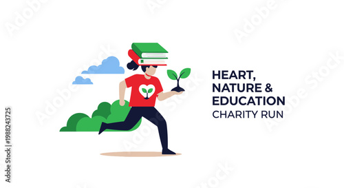 Inspiring Heartfelt Charity Run Illustrating Education, Nature, And Well-being With Style