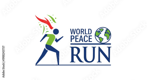 Inspiring Running Event for Global Peace and Unity Demonstrating Positive Change Worldwide