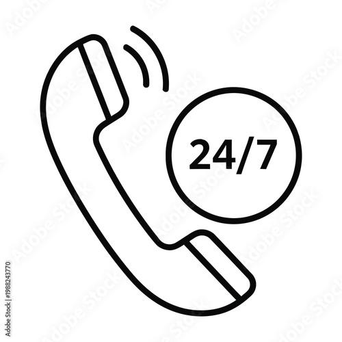 247 customer support hotline icon