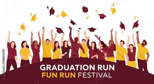 Joyful Celebration for Graduates at the Graduation Run Fun Run Festival