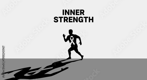 Inspiring Running Silhouette Demonstrates Courage And Resilience In Overcoming Adversity